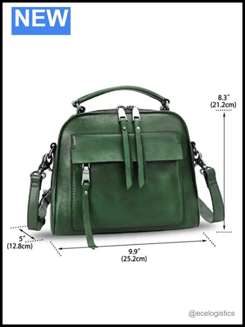 Genuine Leather Satchel Purse for Women Retro Cowhide Handmade Top Handle